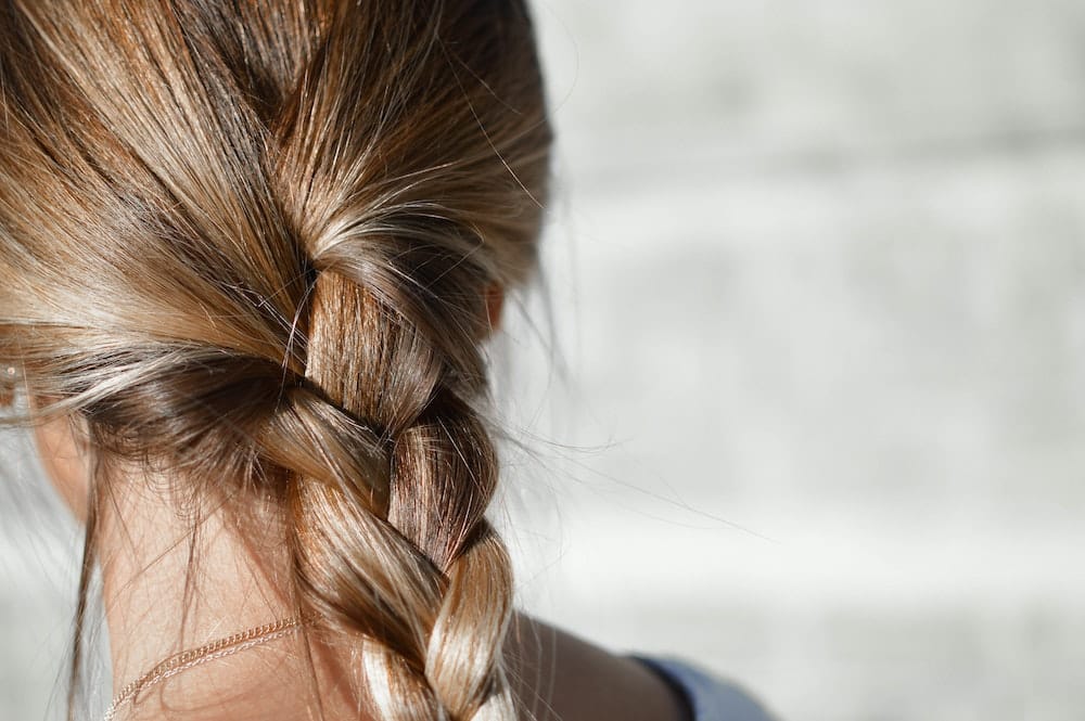 braided blonde hair