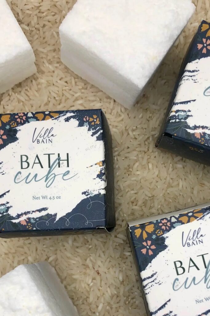 Bath cubes for at-home spa experience